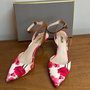 Louise et Cie sling-back flowered pump, Size 8, comfortable and stylish